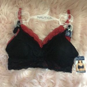Nautica Wireless Lace Bralettes Pack of 2